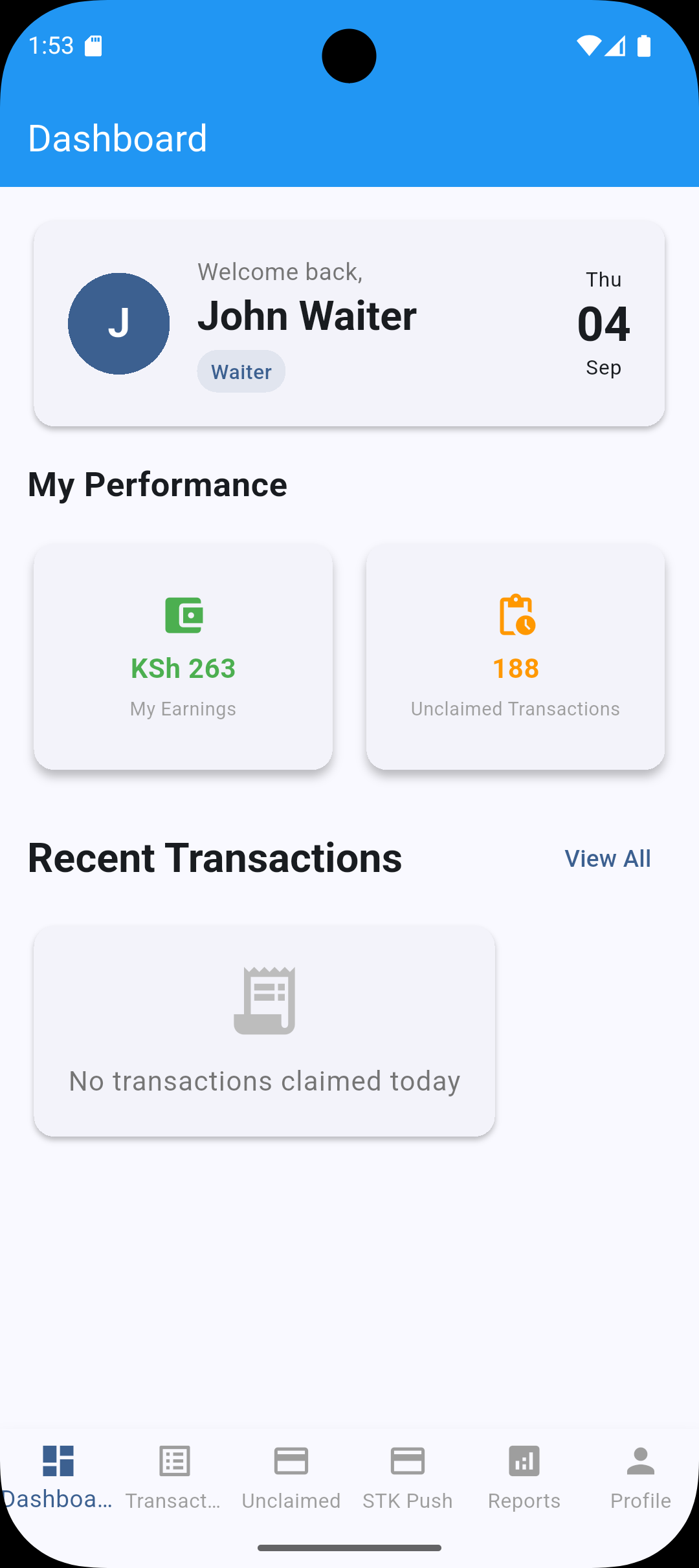 CodeConfirm Mobile App Dashboard Screenshot
