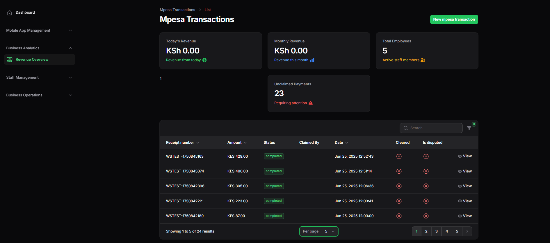 CodeConfirm Admin Panel Screenshot